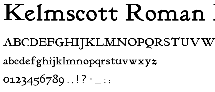 Kelmscott Roman NF font
